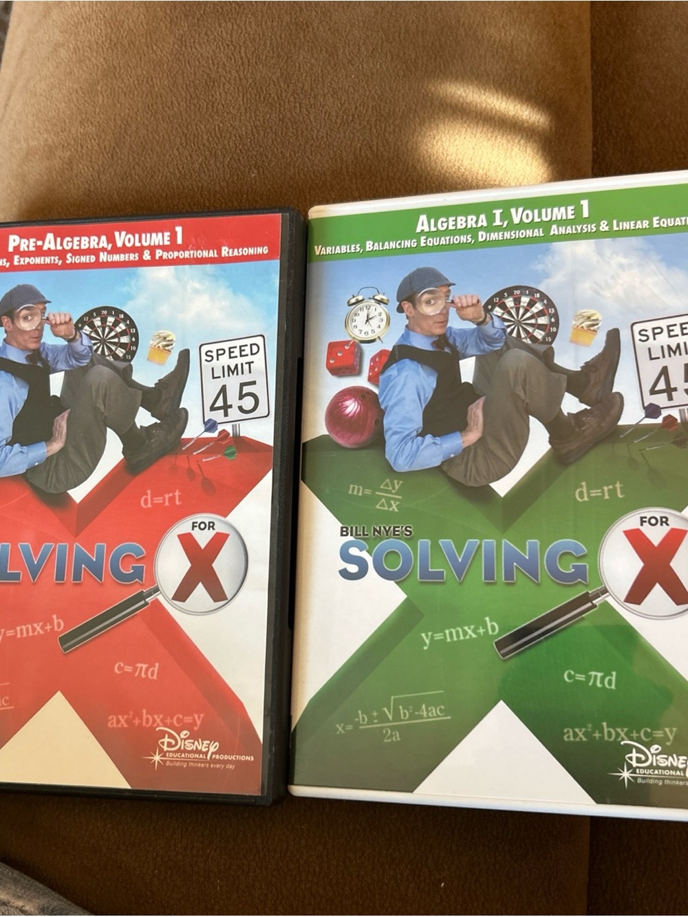 Disney Bill Nye Solving for X Algebra I and pre algebra volume 1